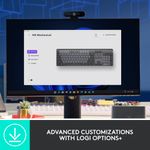 Tastatura Wireless Logitech MX Mechanical Illuminated Performance, layout US INT, USB/Bluetooth (Negru) fotografia produsului View 12 S