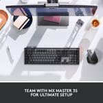 Tastatura Wireless Logitech MX Mechanical Illuminated Performance, layout US INT, USB/Bluetooth (Negru) fotografia produsului View 16 S
