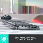 Tastatura Wireless Logitech MX Mechanical Illuminated Performance, layout US INT, USB/Bluetooth (Negru) fotografia produsului View 10 S