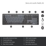 Tastatura Wireless Logitech MX Mechanical Illuminated Performance, layout US INT, USB/Bluetooth (Negru) fotografia produsului View 13 S