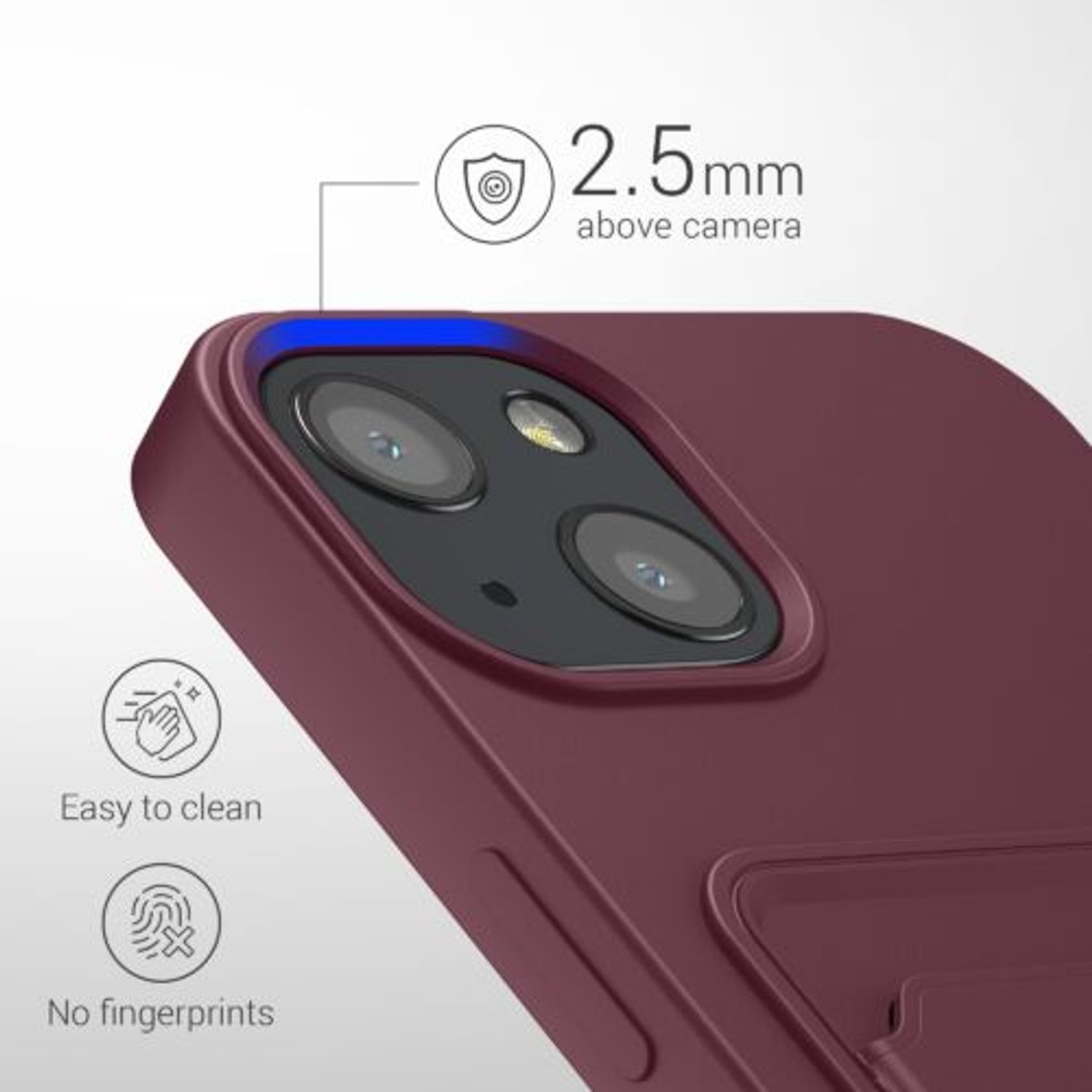 Husa pentru Apple iPhone 13, Silicon, Violet, 55955.190, Kwmobile fotografia produsului View 5 L