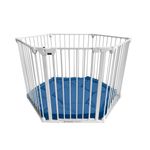 Tarc de joaca hexagonal modular cu saltea Noma, metal alb, N94023 fotografia produsului