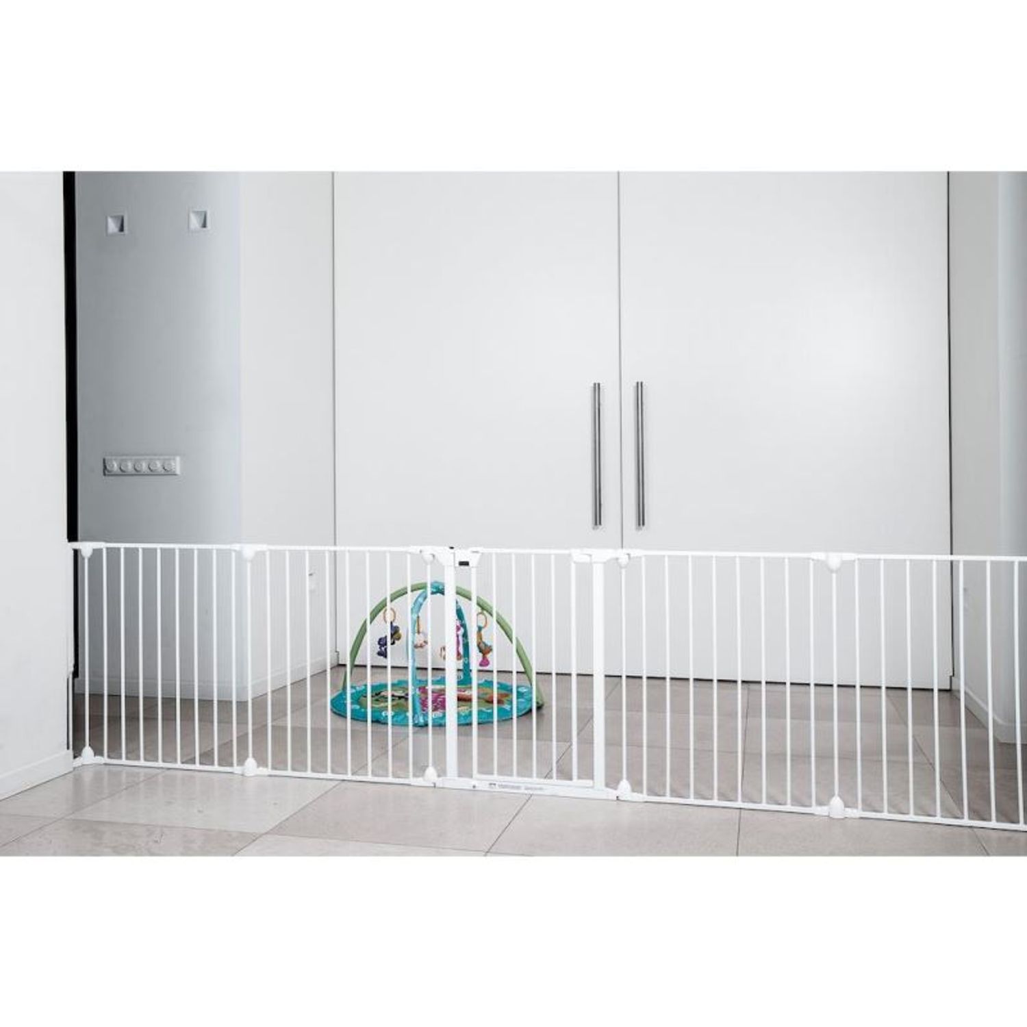 Tarc de siguranta modular cu 5 panouri, metal alb, Noma, N94047 fotografia produsului View 4 L
