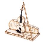 Puzzle 3D Vioara, ROKR, Lemn, 62 piese, fotografia produsului