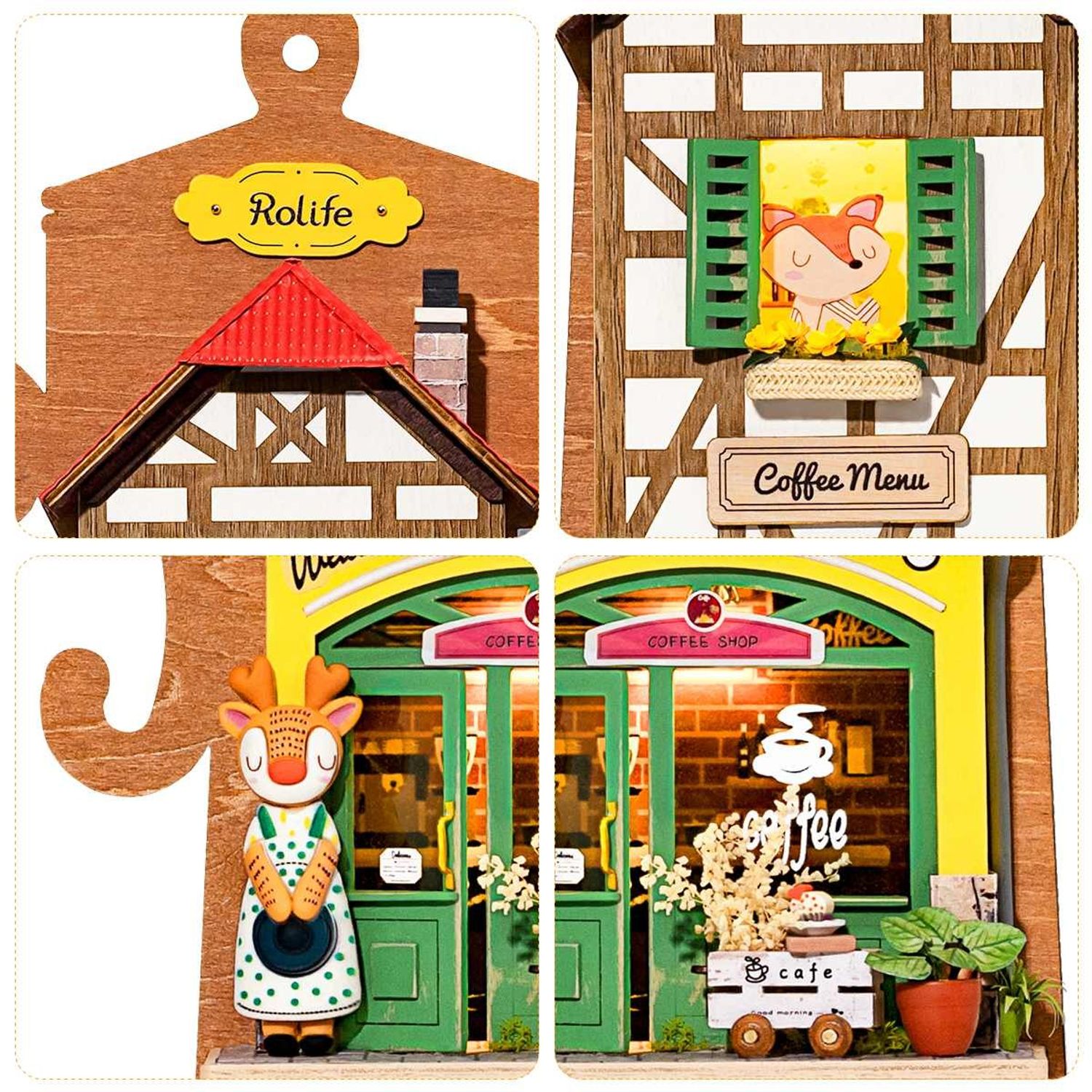 Puzzle tablou 3D , Cafenea DYI, Rolife, 41 piese fotografia produsului View 4 L