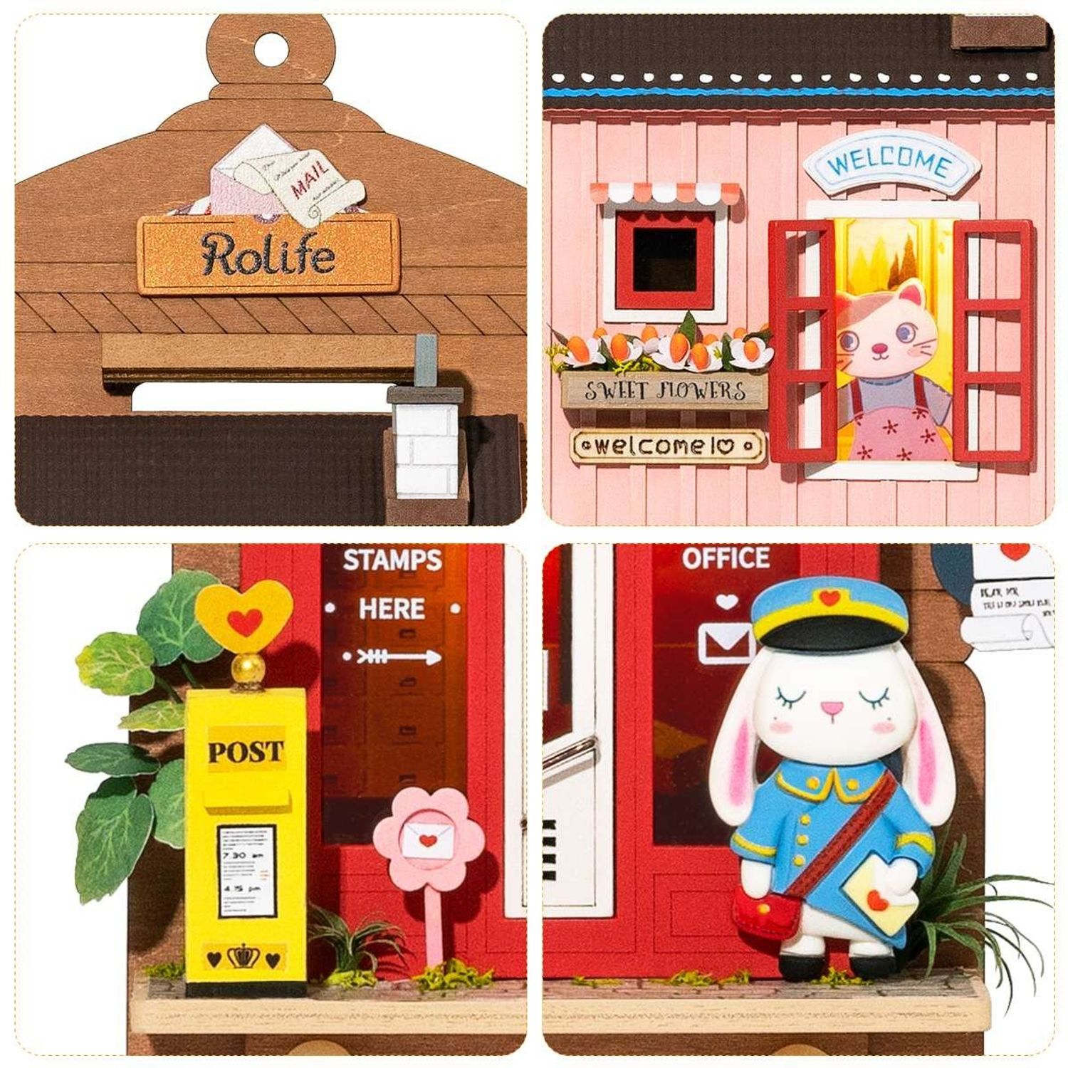 Puzzle tablou 3D, Oficiu postal DIY, Rolife, 104 piese fotografia produsului View 5 L