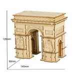 Puzzle 3D Arc de Triumf, RoLife, Lemn, 118 piese fotografia produsului View 4 S