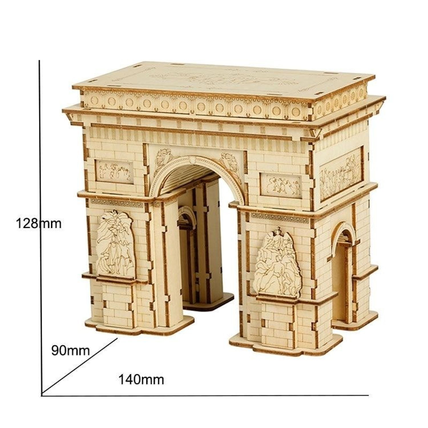 Puzzle 3D Arc de Triumf, RoLife, Lemn, 118 piese fotografia produsului View 4 L
