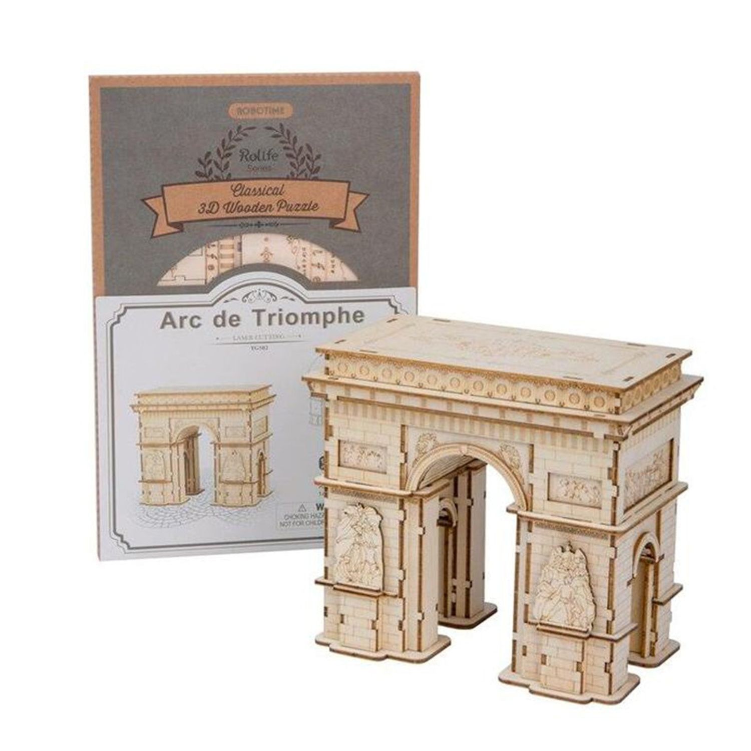 Puzzle 3D Arc de Triumf, RoLife, Lemn, 118 piese fotografia produsului View 3 L