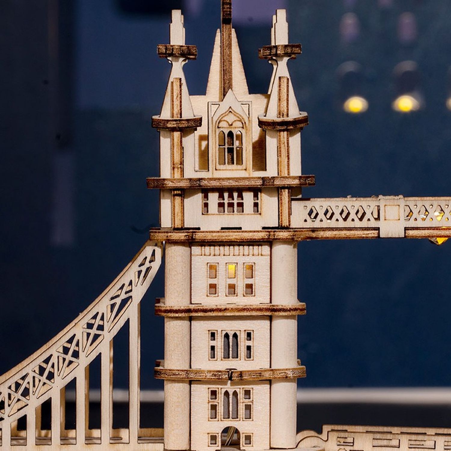 Puzzle 3D Tower Bridge, RoLife, Lemn, 113 piese fotografia produsului View 2 L