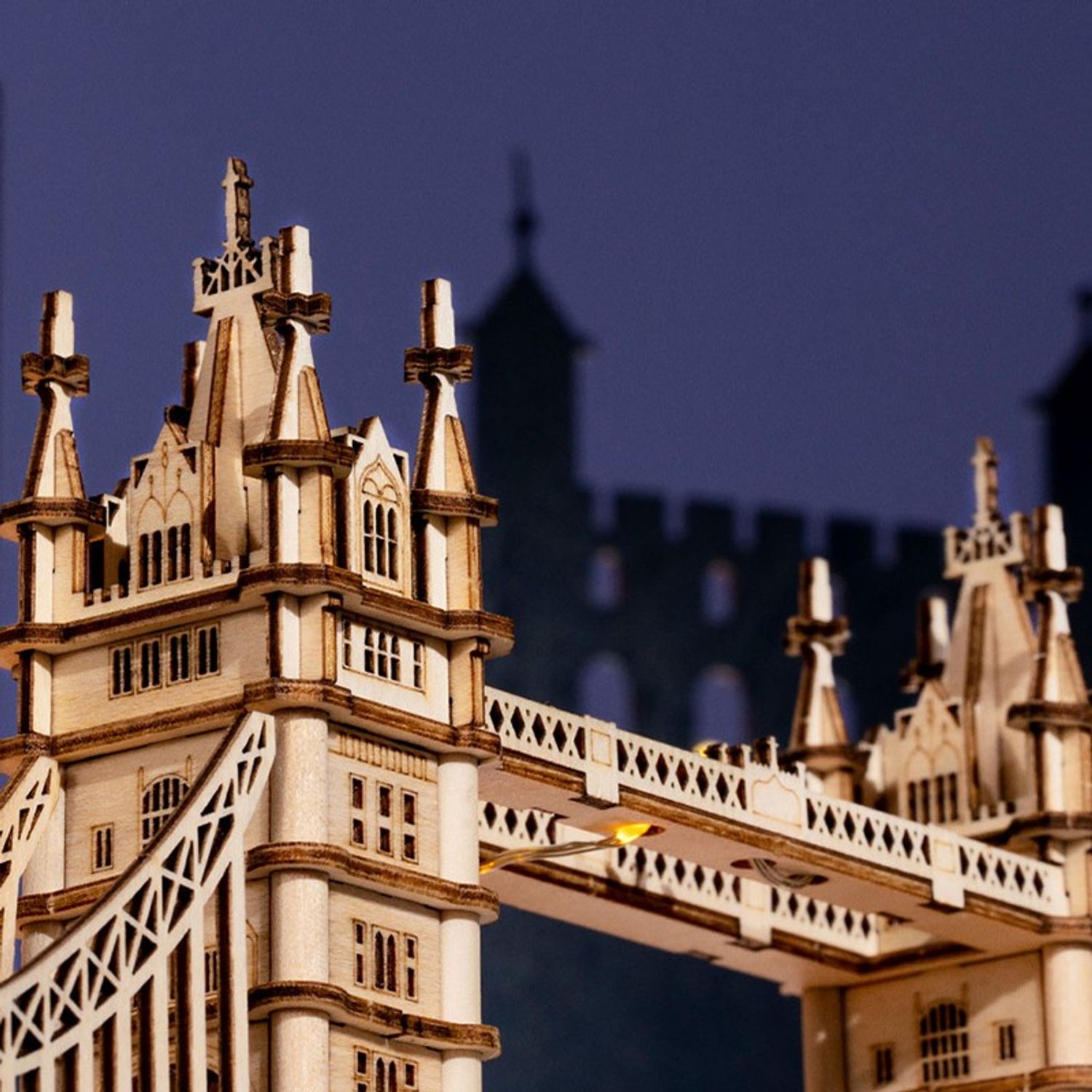 Puzzle 3D Tower Bridge, RoLife, Lemn, 113 piese fotografia produsului View 3 L