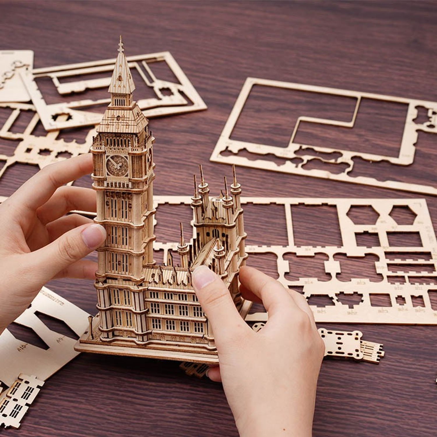 Puzzle 3D Big Ben, RoLife, Lemn, 220 piese fotografia produsului View 6 L