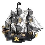 Puzzle 3D, Metal, Piececool, Nava Black Pearl, 307 piese fotografia produsului View 3 S