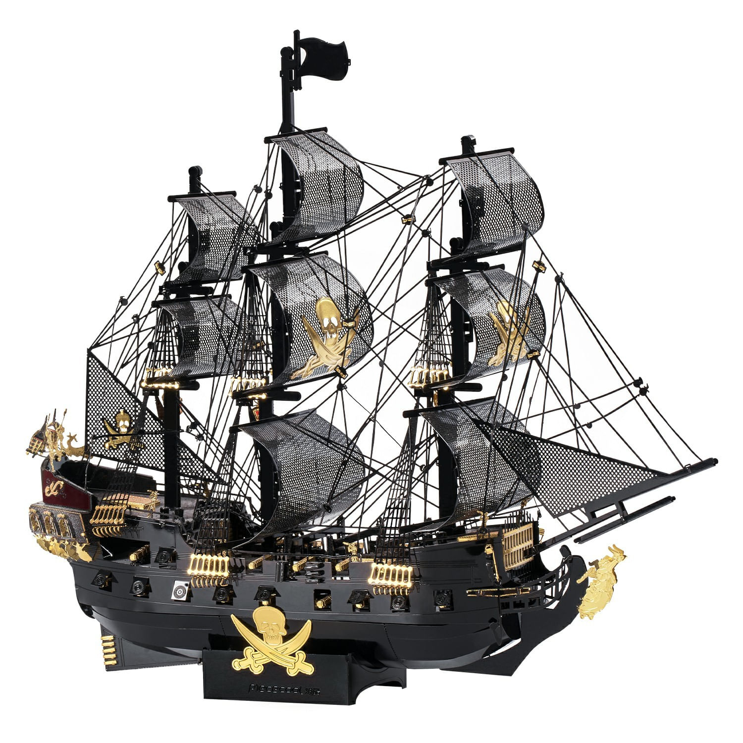 Puzzle 3D, Metal, Piececool, Nava Black Pearl, 307 piese fotografia produsului View 3 L