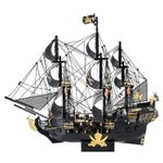Puzzle 3D, Metal, Piececool, Nava Black Pearl, 307 piese fotografia produsului View 2 S
