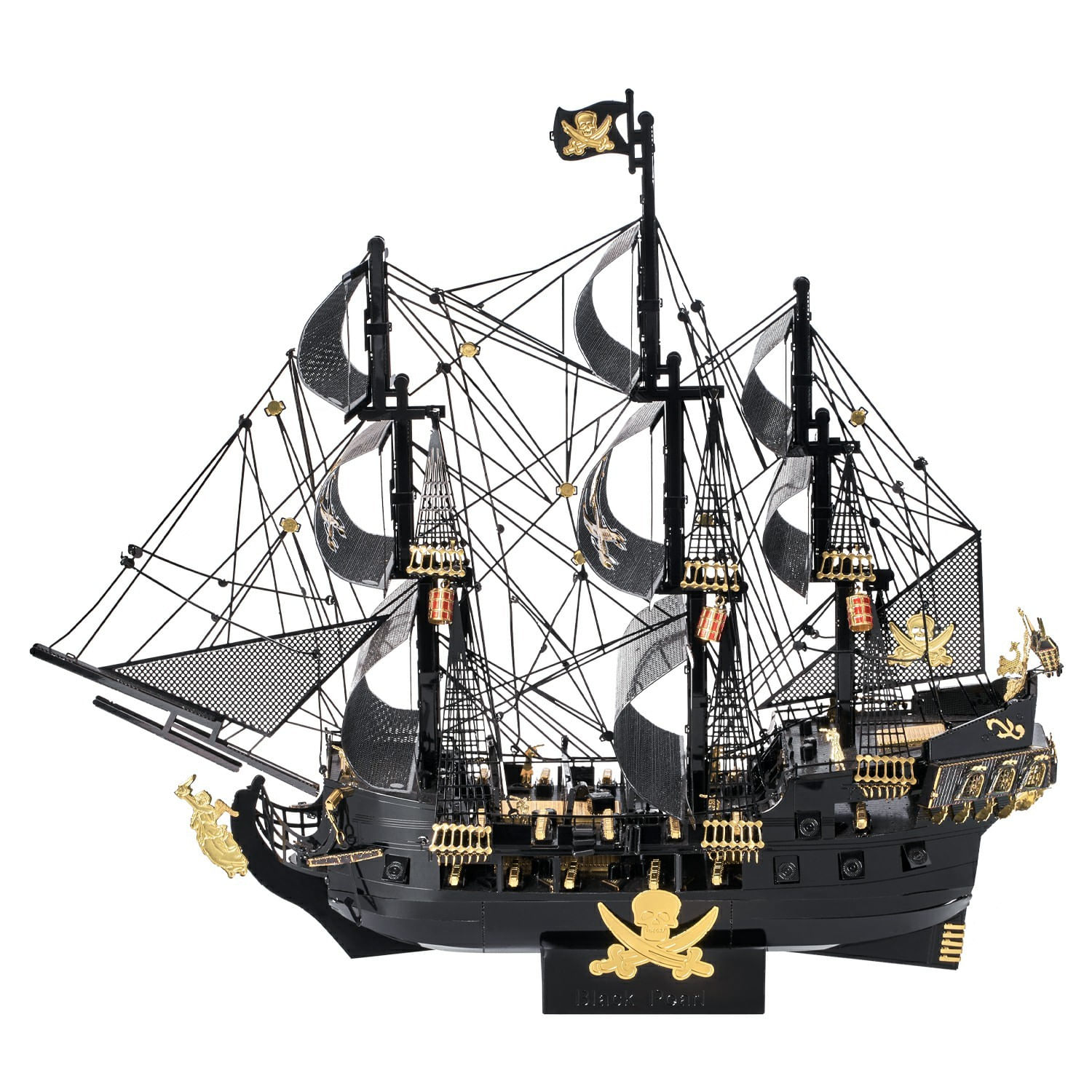 Puzzle 3D, Metal, Piececool, Nava Black Pearl, 307 piese fotografia produsului View 2 L