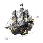 Puzzle 3D, Metal, Piececool, Nava Black Pearl, 307 piese fotografia produsului View 5 S