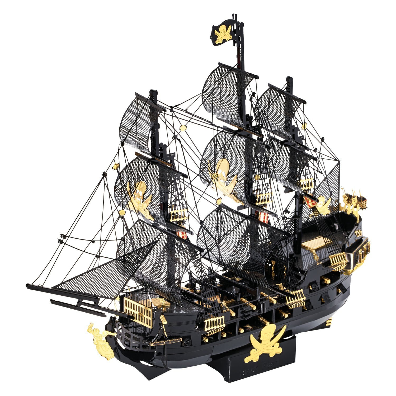 Puzzle 3D, Metal, Piececool, Nava Black Pearl, 307 piese fotografia produsului View 4 L