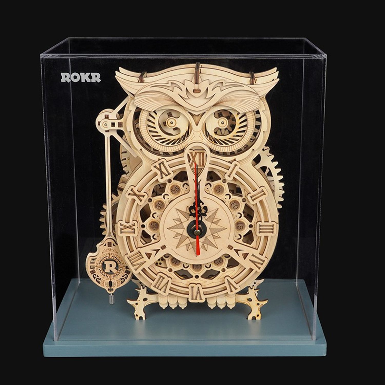Puzzle 3D Ceas Bufnita, ROKR, Lemn, 161 piese fotografia produsului View 2 L