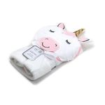 Prosop bebe cu gluga din bumbac - unicorn fotografia produsului View 2 S