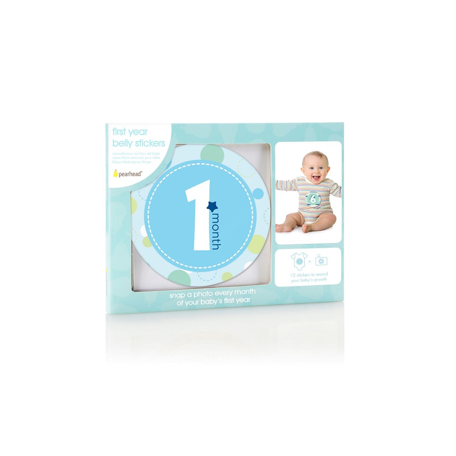 Stickere tip milestones pentru body First Year - blue - Pearhead fotografia produsului View 7 L