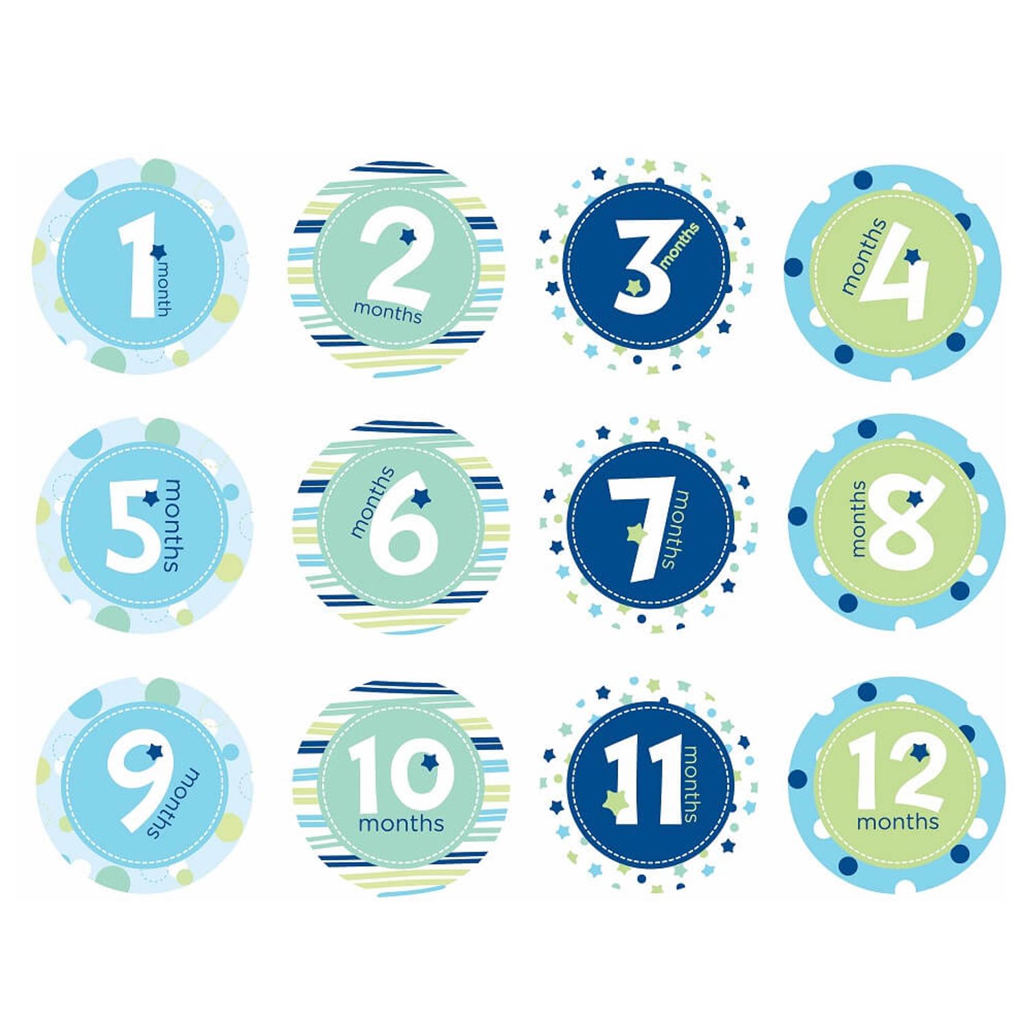 Stickere tip milestones pentru body First Year - blue - Pearhead fotografia produsului