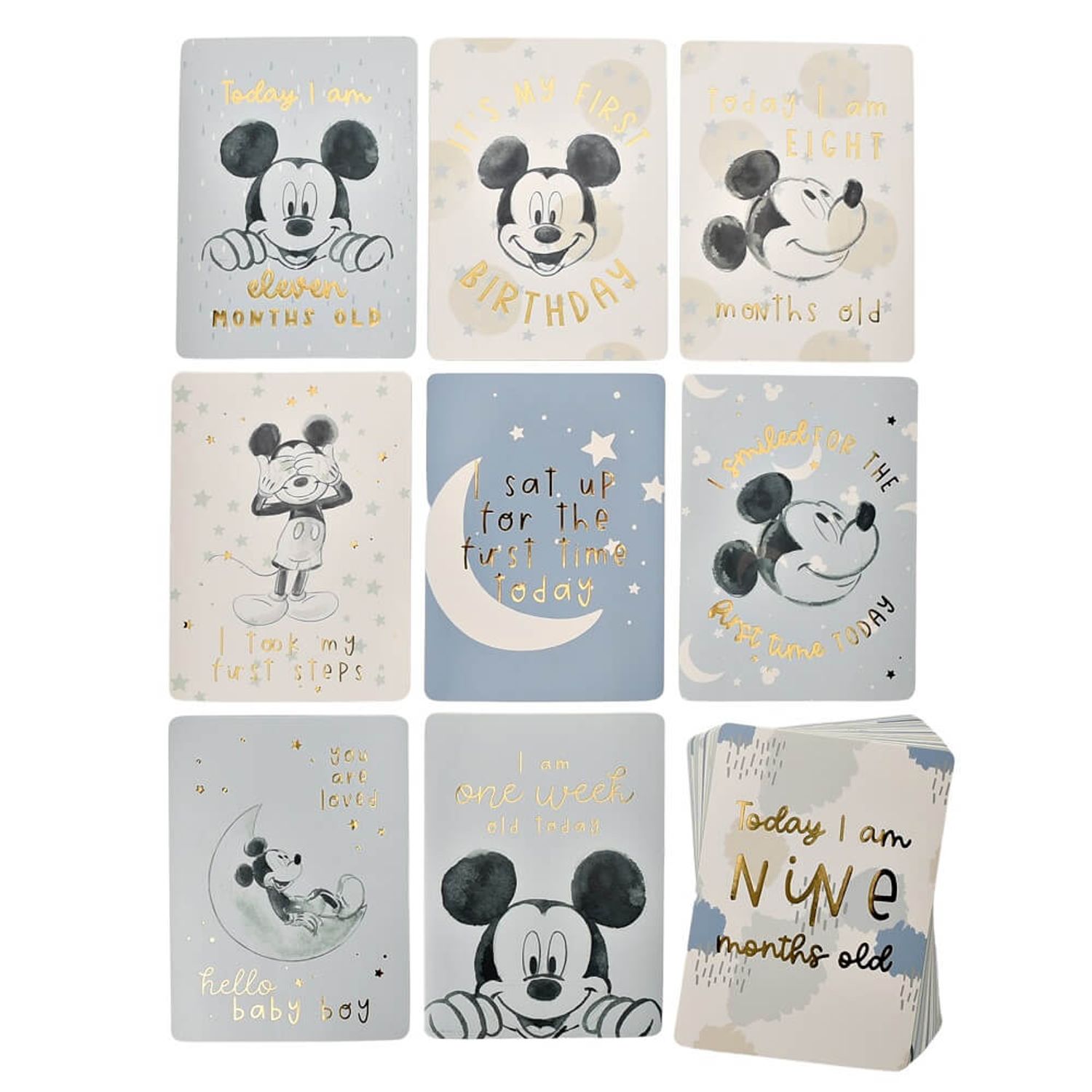 Set cartonase tip milestone pentru primele evenimente ale bebelusului - Mickey fotografia produsului