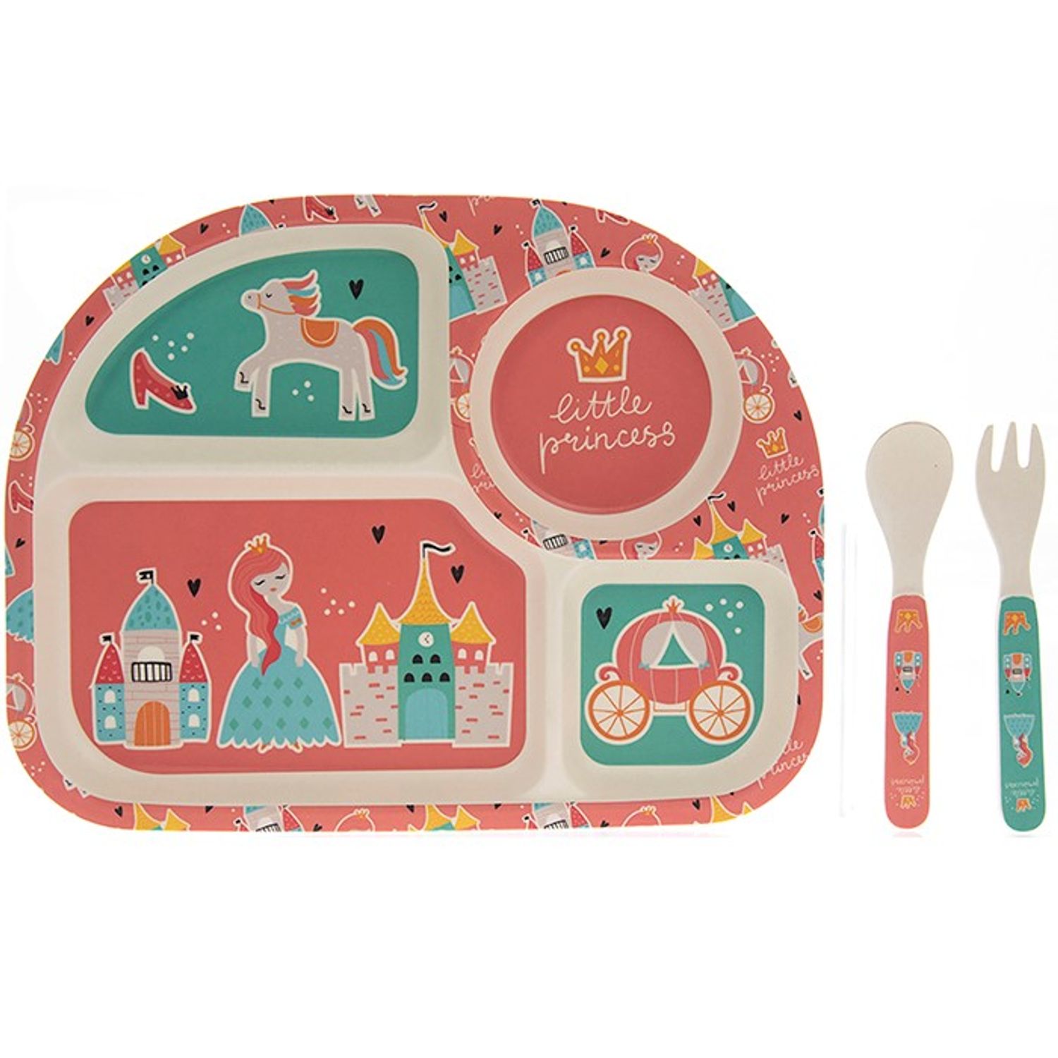 Set mic dejun eco bambus Little Princess fotografia produsului