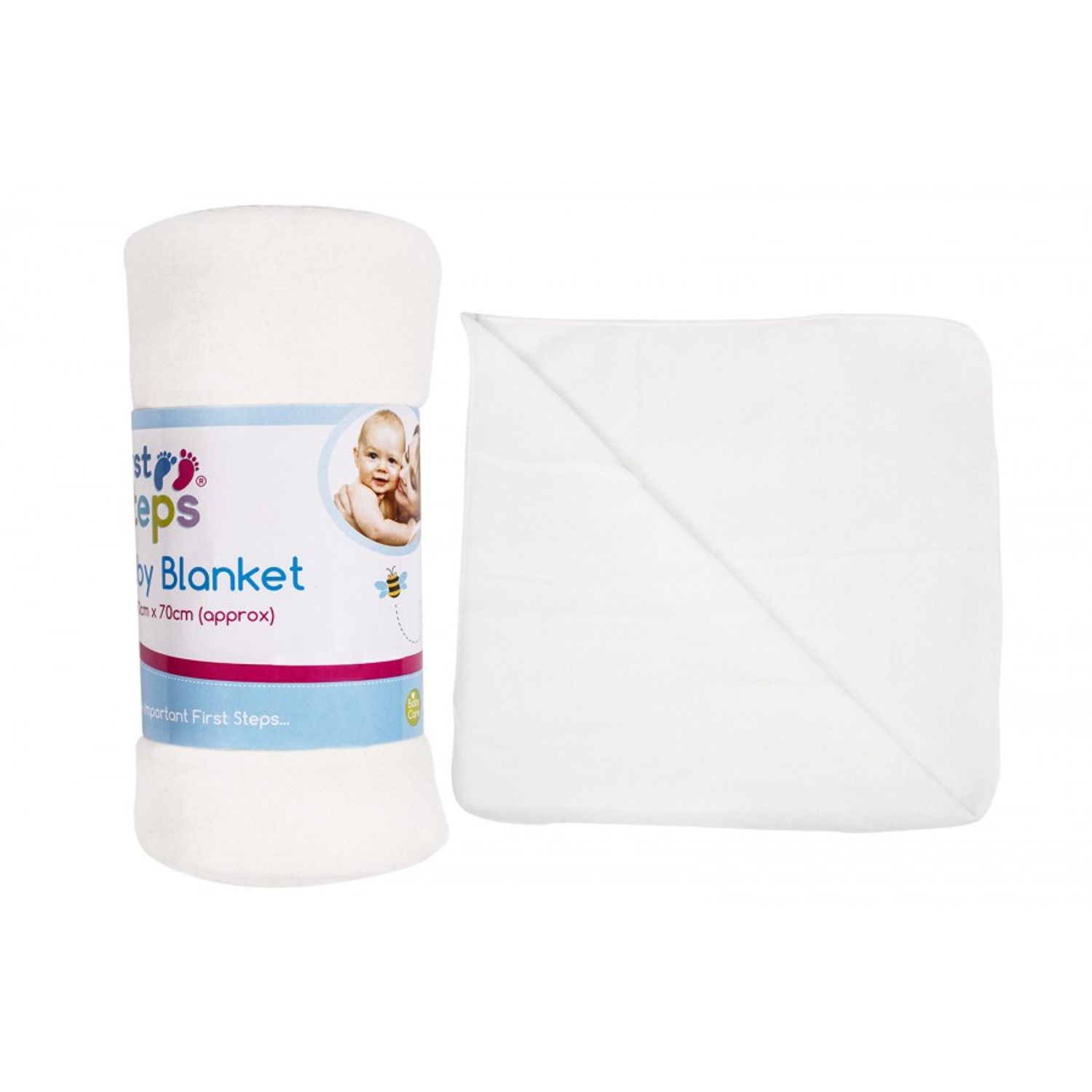 Paturica bebe din fleece crem First Steps fotografia produsului