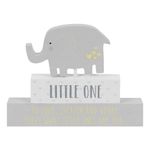 Placuta gri cu elefant Little One Celebrations fotografia produsului