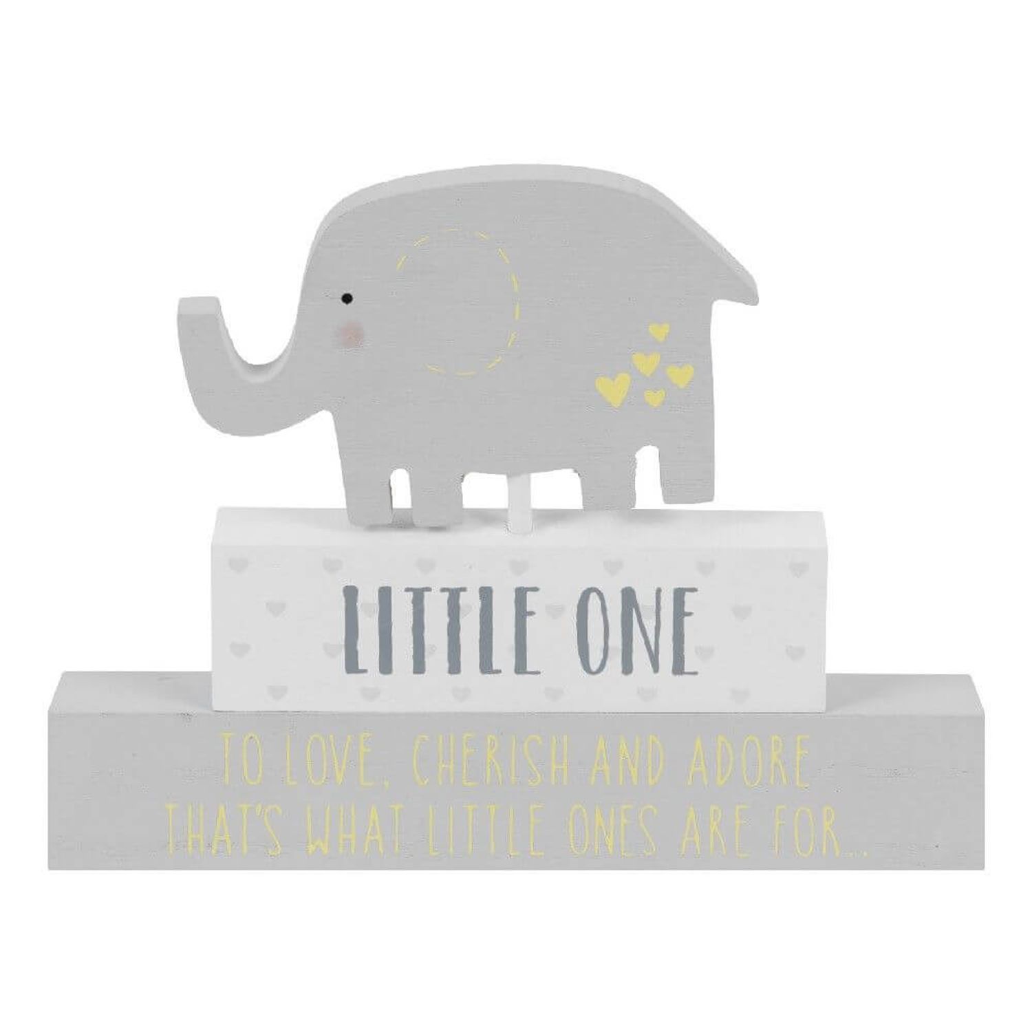 Placuta gri cu elefant Little One Celebrations fotografia produsului