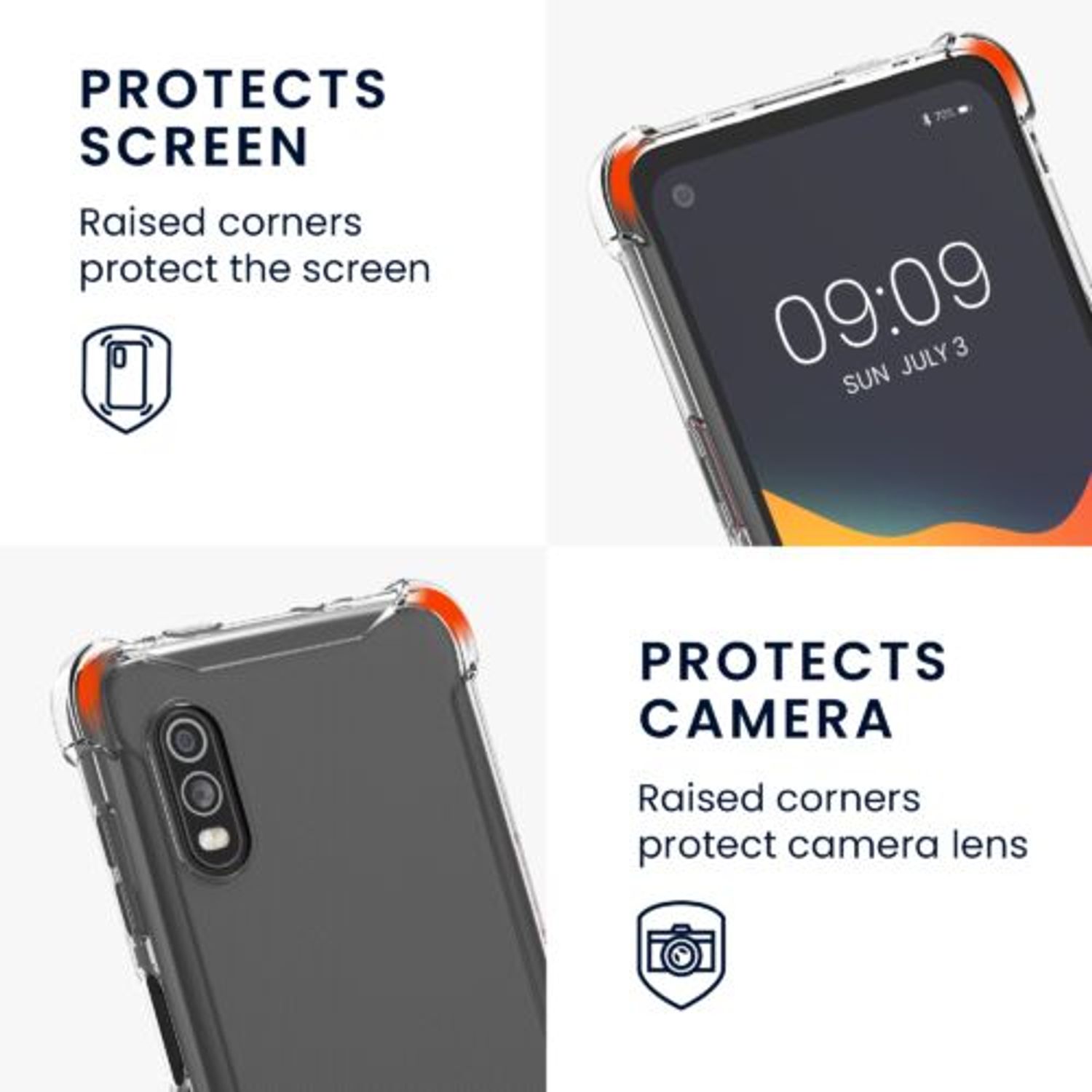 Husa Kwmobile pentru Samsung Galaxy Xcover Pro, Silicon, Transparent, 57723.03 fotografia produsului View 3 L