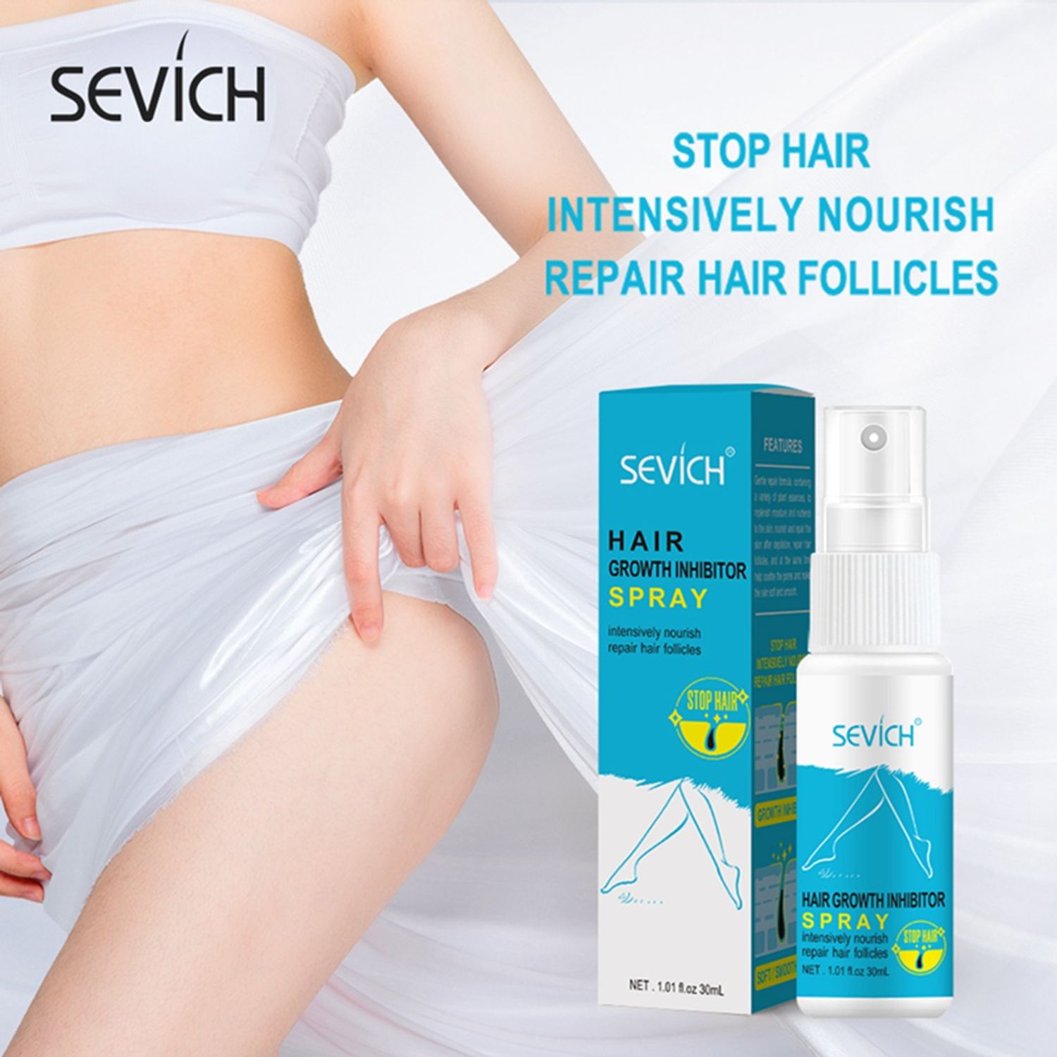 Spray inhibitor, incetinire crestere par, Sevich, 30ml fotografia produsului View 4 L