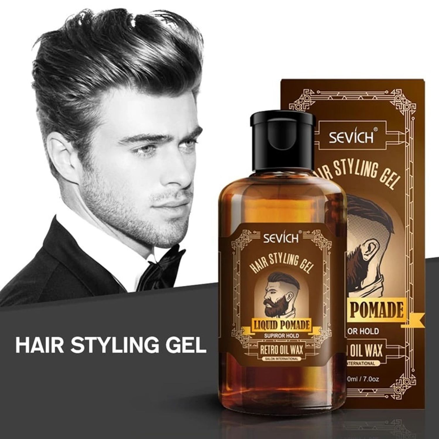 Pomada modelatoare pentru par, Sevich Retro Gel, 200ml fotografia produsului View 5 L