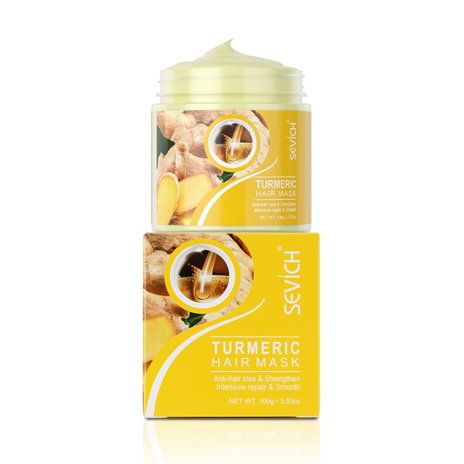 Masca de par cu turmeric, impotriva caderii parului, Sevich, 100g fotografia produsului View 2 L