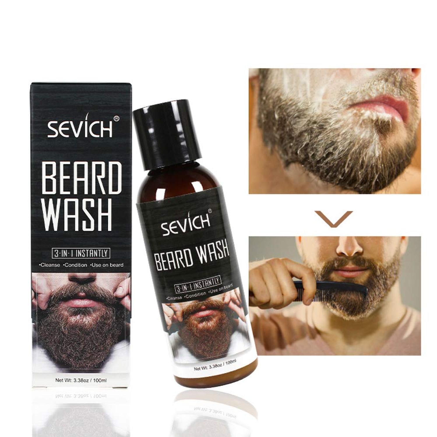 Șampon barbă și mustață, Sevich Wash, 100ml fotografia produsului View 5 L