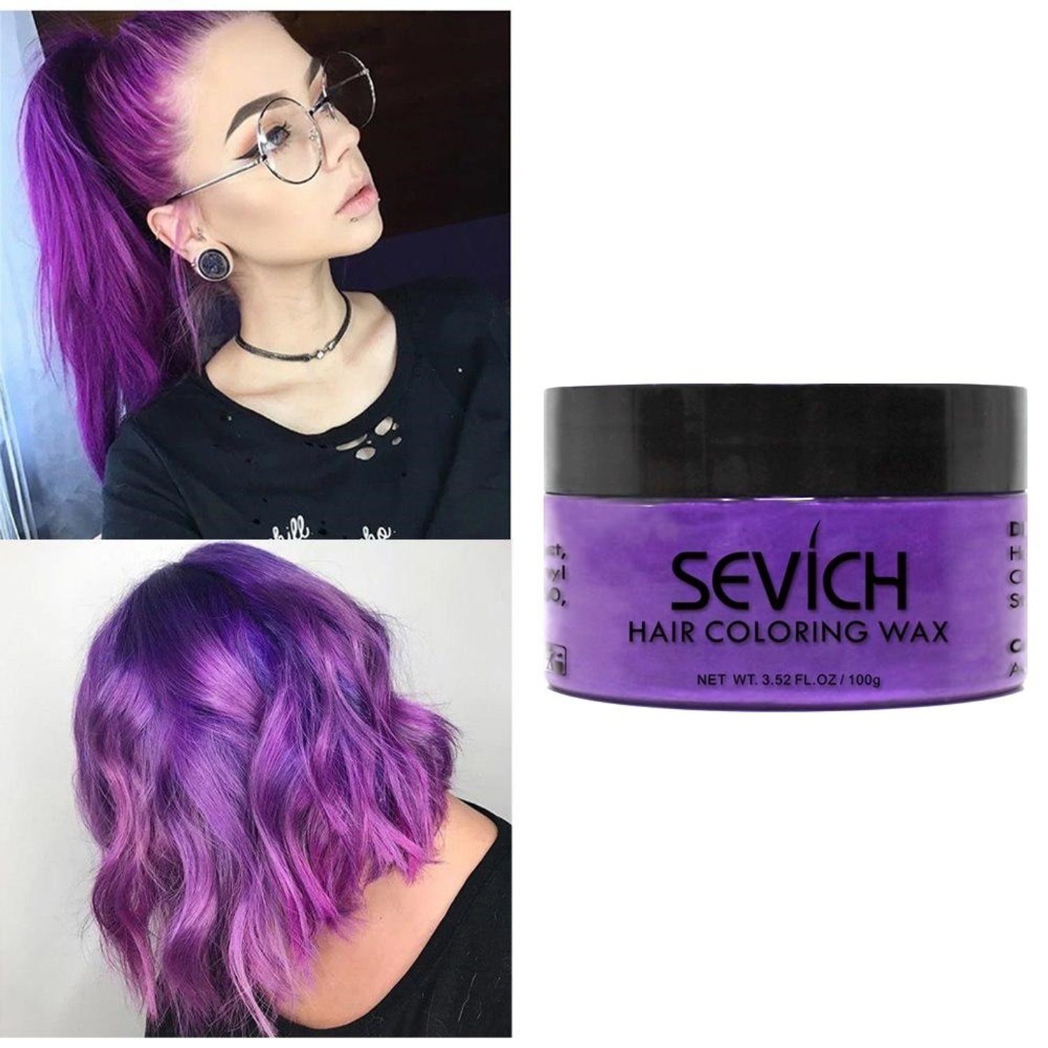 Ceară de păr colorantă, Professional, Sevich, Violet, 120g fotografia produsului View 5 L