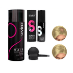 Kit complet fibre pentru păr rar, SEVICH, pudră, fixativ, aplicator, blond deschis, 25 g fotografia produsului