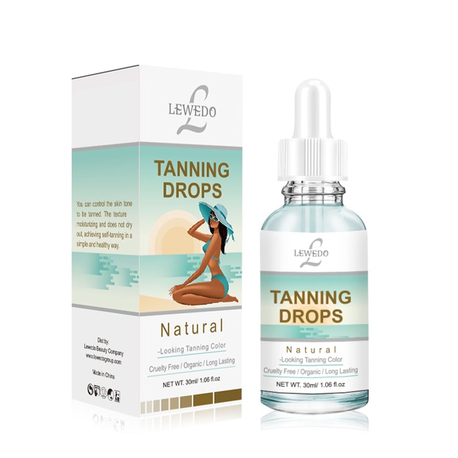 Ser autobronzant, Tanning Drops, Lewedo, 30ml fotografia produsului View 5 L