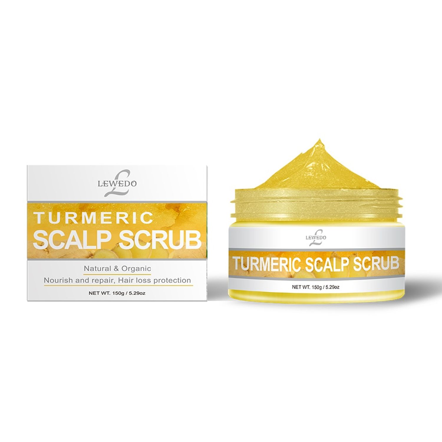 Scrub pentru scalp cu curcuma, Lewedo, 150g fotografia produsului View 2 L