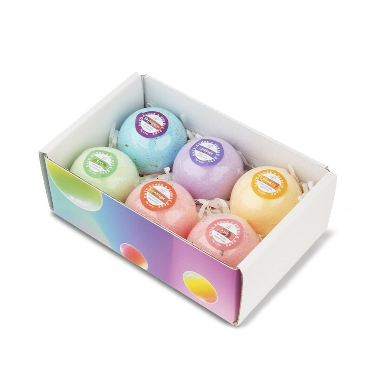 Pachet 6 bombe de baie efervescente cu uleiuri esentiale, Lewedo fotografia produsului View 4 L