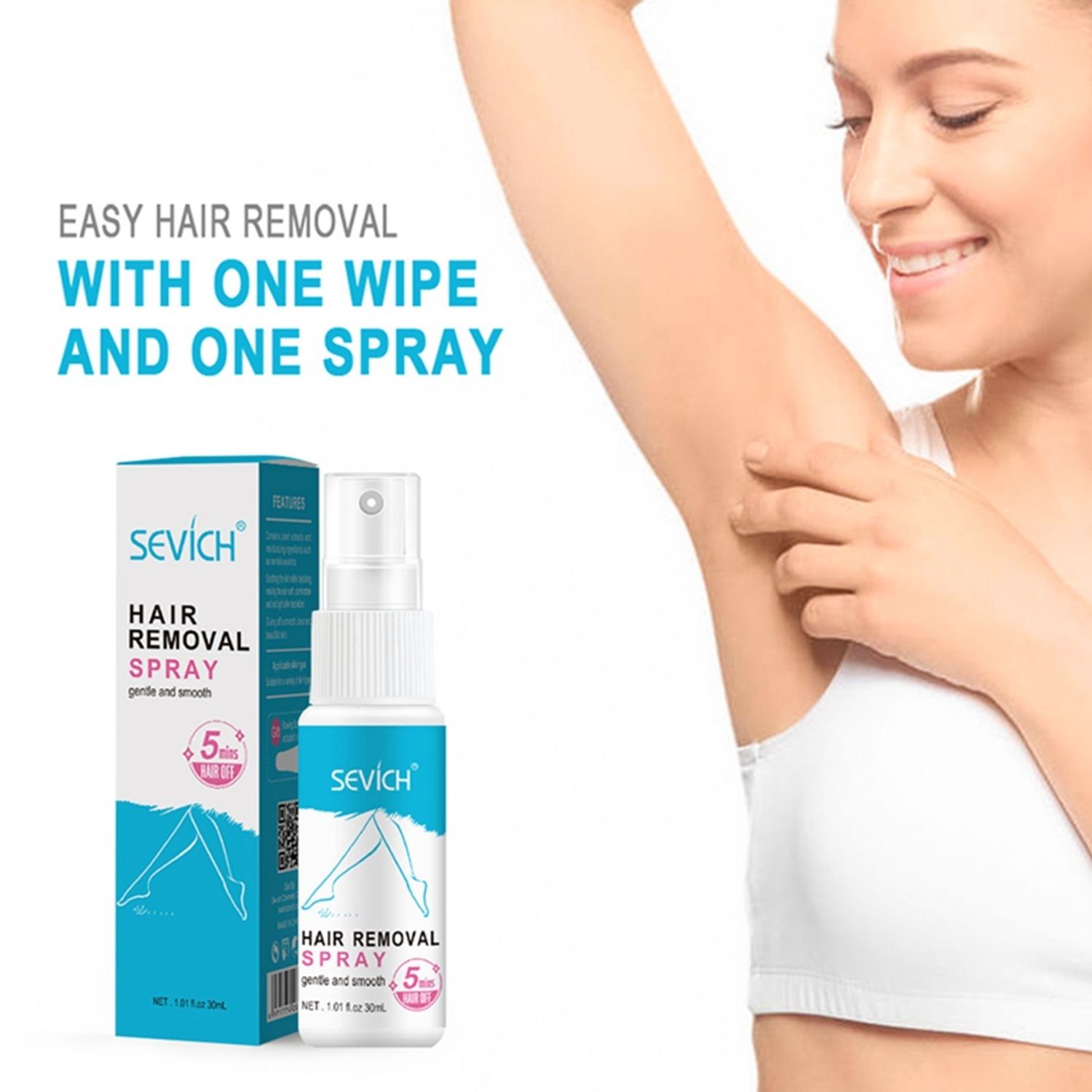 Spray depilator pentru indepartarea parului, efect rapid, Sevich, 30ml fotografia produsului View 3 L
