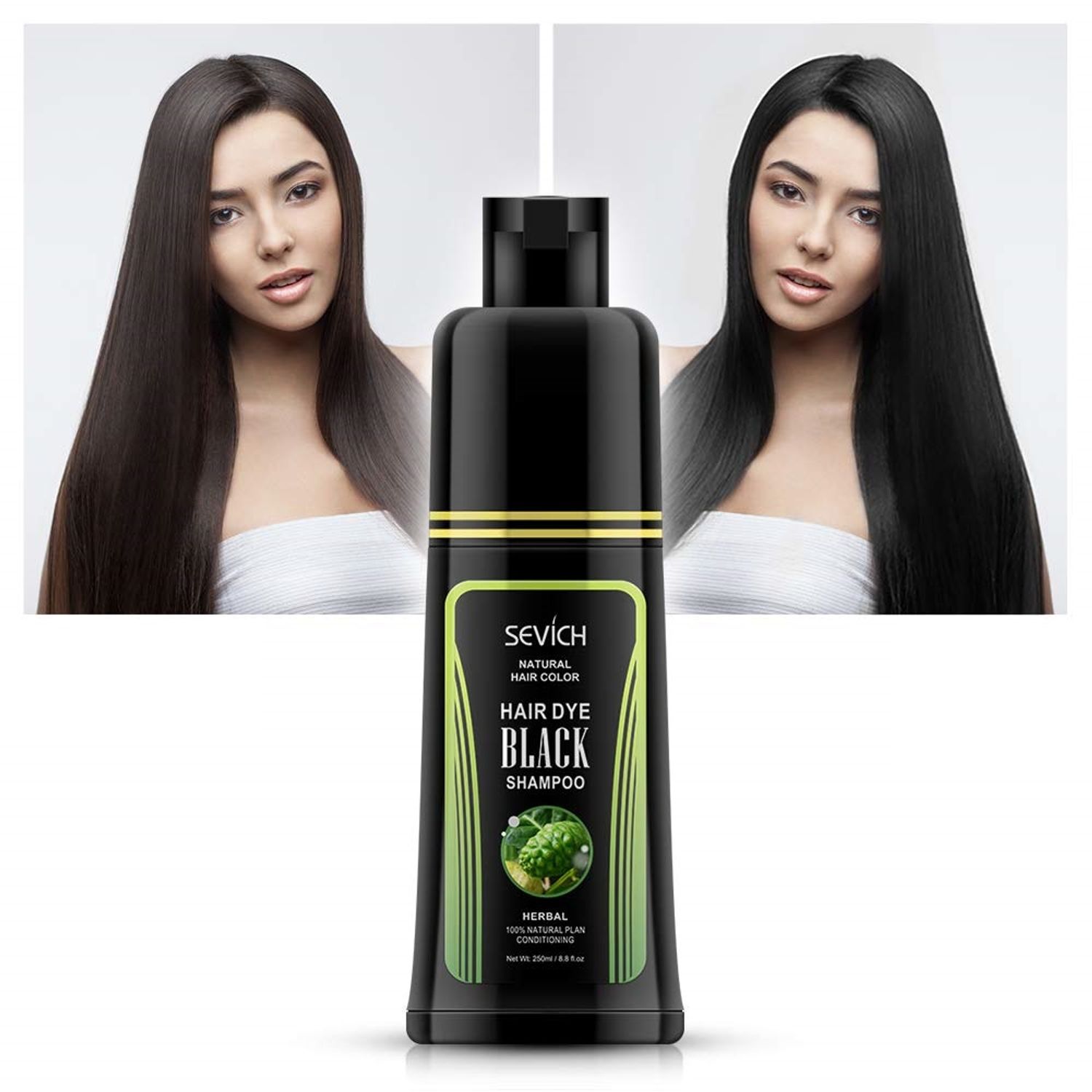 Sampon de vopsire a parului negru cu efect rapid, regenerator, Herbal, Sevich ,250ml fotografia produsului View 4 L