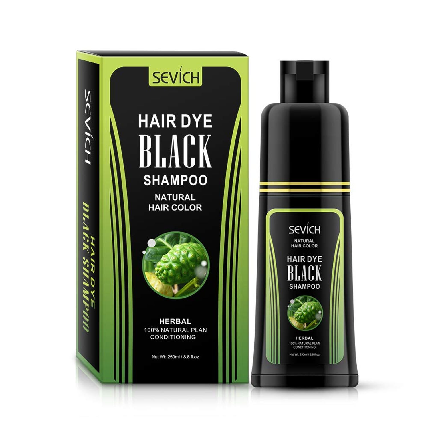 Sampon de vopsire a parului negru cu efect rapid, regenerator, Herbal, Sevich ,250ml fotografia produsului View 2 L