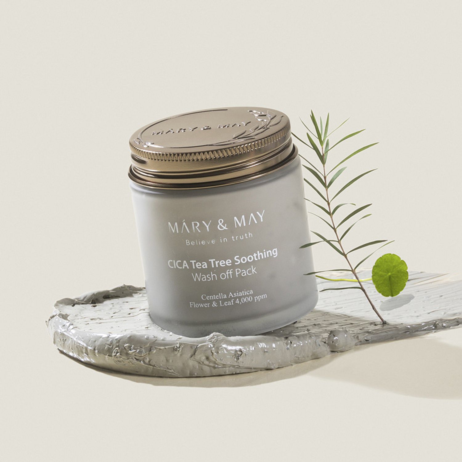 Masca tip wash-off cu extract de centella asiatica si arbore de ceai, Mary and May, 125ml fotografia produsului View 3 L