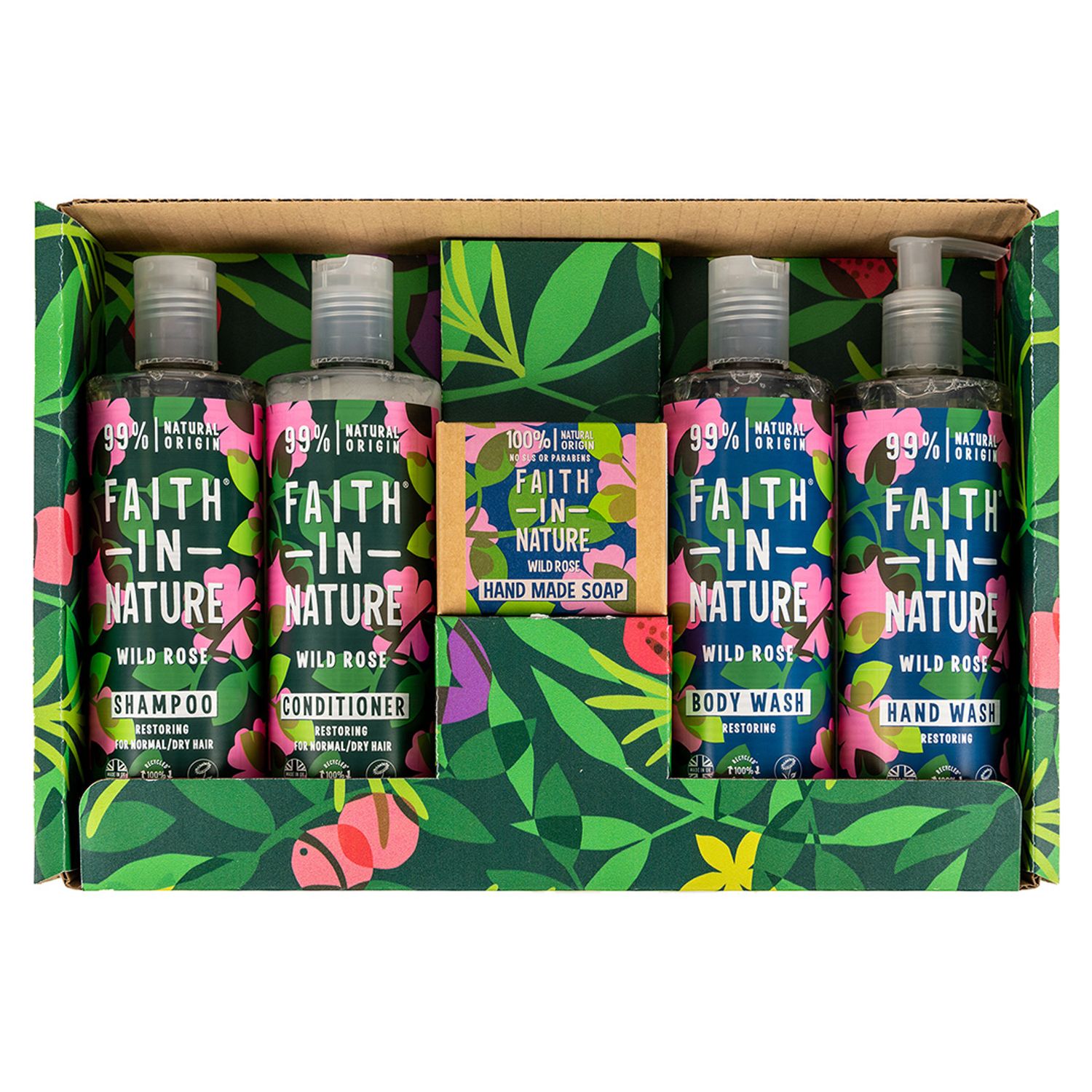 Set ritual de ingrijire Faith in Nature cu Trandafir Salbatic, 5 pcs fotografia produsului