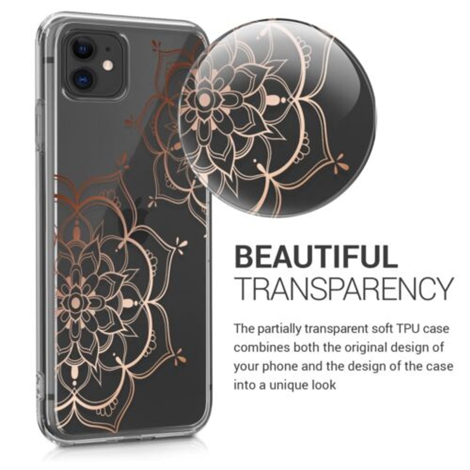 Husa pentru Apple iPhone 11, Silicon, Rose Gold, 49785.19 fotografia produsului View 4 L