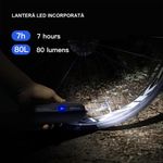 Mini Compresor Auto cu Acumulator, Digital, Portabil, USB si microUSB, Negru fotografia produsului View 6 S