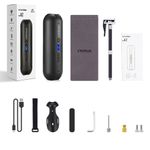 Mini Compresor Auto cu Acumulator, Digital, Portabil, USB si microUSB, Negru fotografia produsului View 2 S
