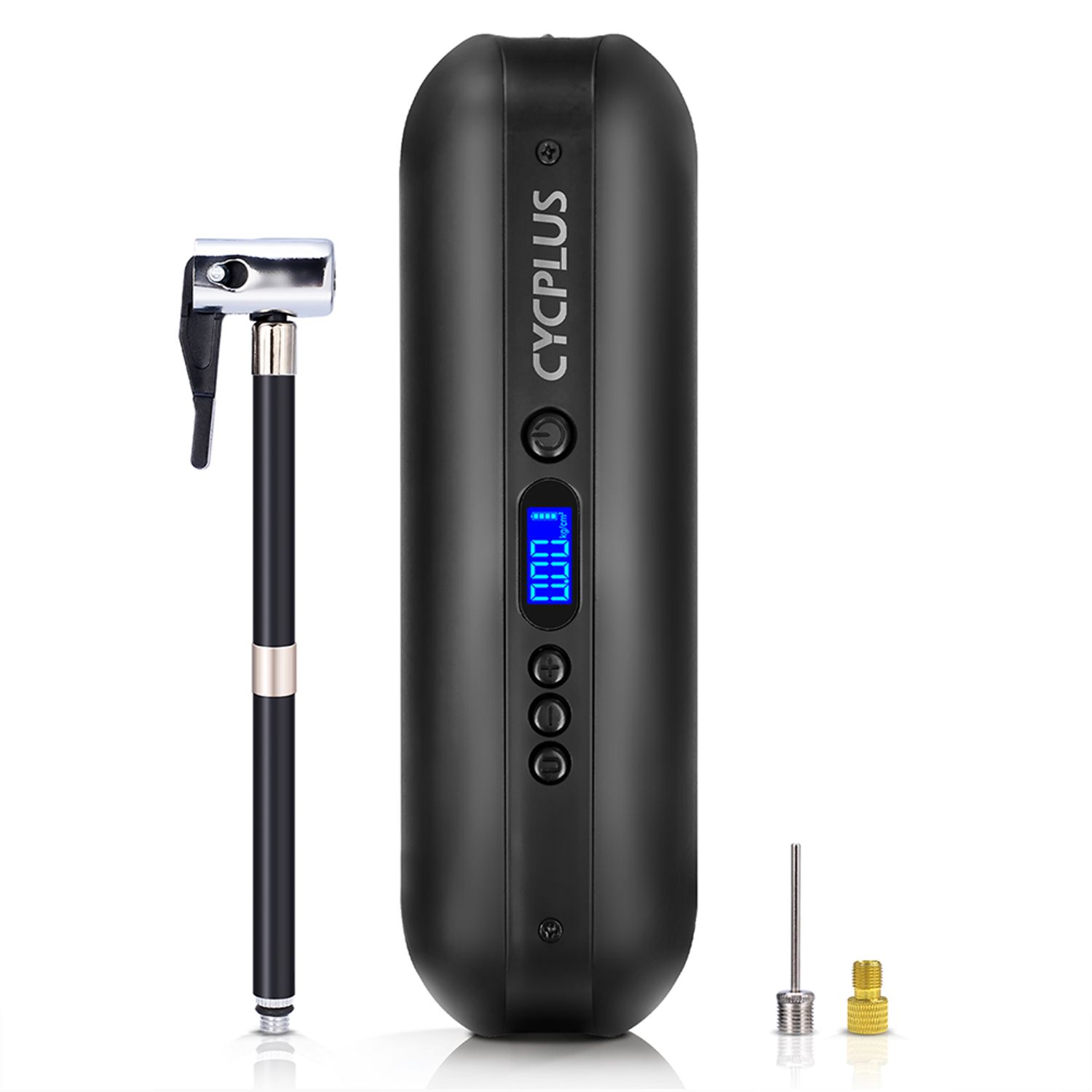 Mini Compresor Auto cu Acumulator, Digital, Portabil, USB si microUSB, Negru fotografia produsului